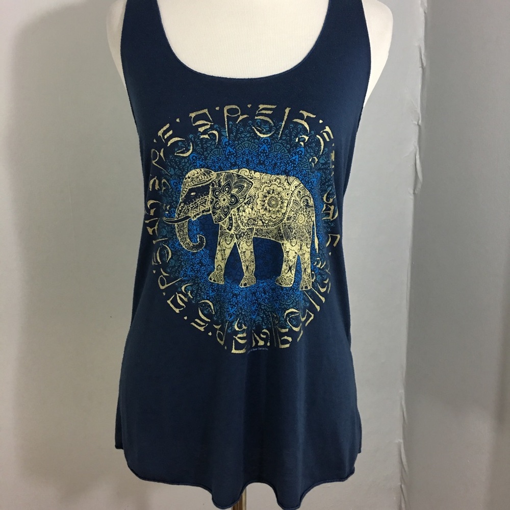 🐘 ✨Gold + navy elephant racerback tank✨ 🐘